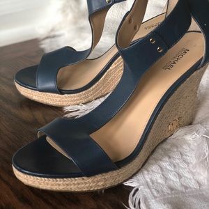 Micheal Kors Dark Blue Wedges